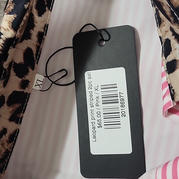 NWT Boutique 2 Piece Pink & Leopard Print Set - Picture 2 of 9